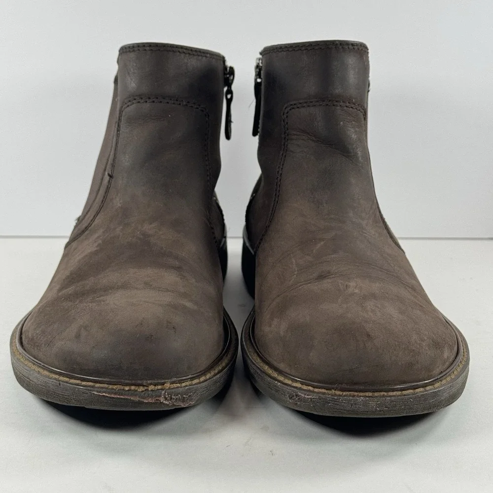 Ecco‎ Turn GTX  Brown Leather Casual Classic Side Zip Chukka Boots Men's Size 6